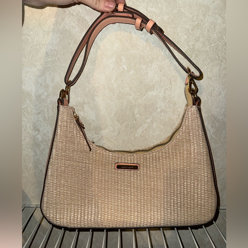 Nanette Lepore Tan Woven Shoulder Bag